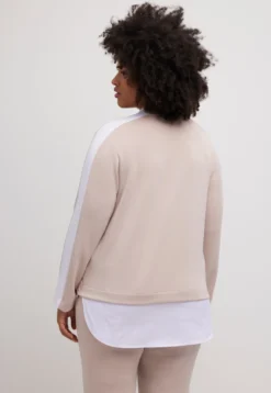 Ulla Popken Layered Look Stripe Detail StretchFelpaDark Putty Donna Felpe UP121J0G7-B11 -ESPRIT Vendite bf5a460ff0214e1884e8b1781b1ca7f2 scaled