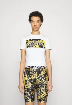 StretchT-Shirt Con StampaWhite/Gold Donna T-shirt E Top VEI21D0CI-A11