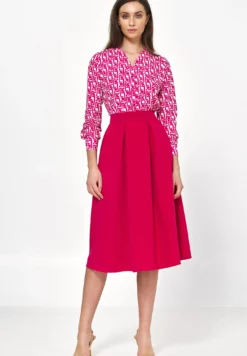 Rozkloszowana MidiGonna A PiegheRóż Donna Gonne 0NI21B00C-J11