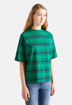 All Over Neck Elbow Length SleevesT-Shirt Con StampaGreen Donna T-shirt E Top 4BE21D0K8-T11