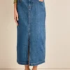 Next Midi SkirtGonna Di JeansMid Blue Denim Donna Gonne NX321B0MK-K11