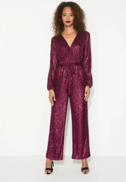 Next Sequin Tuta JumpsuitBerry Red Donna Tute Jumpsuit NX321T0T5-I11
