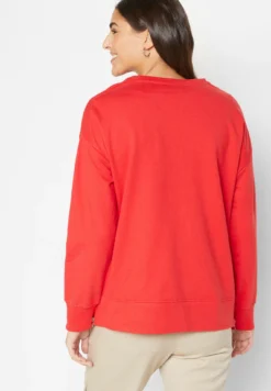 Mit Seitenschlitzen - Felpa - Red -ESPRIT Vendite d06f987a356b4aeaba2560df7ad0854d