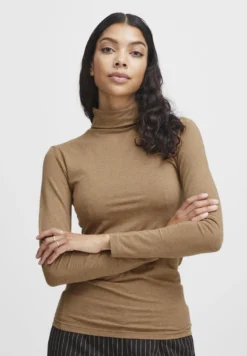 B.young Pamila Roll Neck Maglietta A Manica LungaTiger'S Eye Melange Donna T-shirt E Top BY221D02K-O13