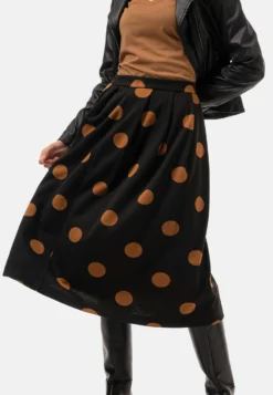 Gonna A Pieghe - Nero Tabacco