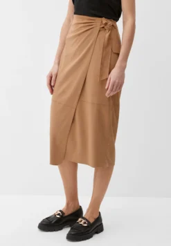 S.Oliver BLACK LABEL Met Veloursstructuur - Gonna A Portafoglio - Sandstein