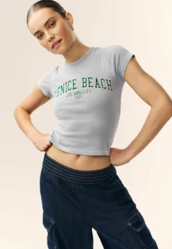 Next Short Sleeve GraphicT-Shirt Con StampaGrey Donna T-shirt E Top NX321D1L4-C11