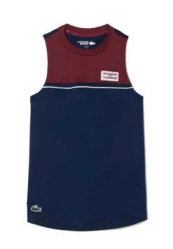 Lacoste Tf1010-00TopBleu Marine Bordeaux Donna T-shirt E Top LA221D0BI-K11