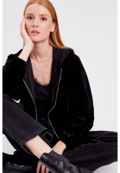 ÖkofreundlicheFelpa Con ZipNoir Donna Felpe BQ021J00N-Q11 -ESPRIT Vendite e2cfc1fb96574891915ed7a21ce0f3b6