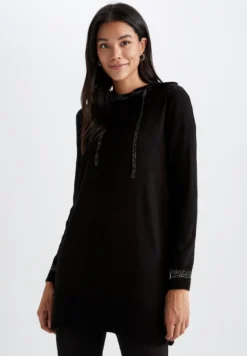 DeFacto Regular Fit Felpa Con CappuccioBlack Donna Felpe DEZ21I0TK-Q11 -ESPRIT Vendite e56b701daed442ccbfe9871184f67566