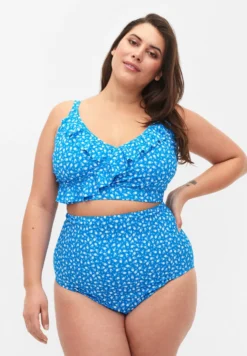 Zizzi Mit BlumenprintBikini Pezzo SottoBlue Flower Print Donna Moda Mare Z1781I033-K11