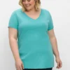 Sheego T-Shirt Basic - Aqua