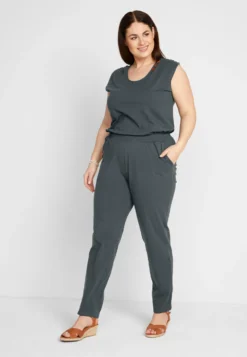 Overall Bequemer Stretch Mit Seitlichen EingriffTuta JumpsuitGrau Donna Tute Jumpsuit B3D21T037-Q11