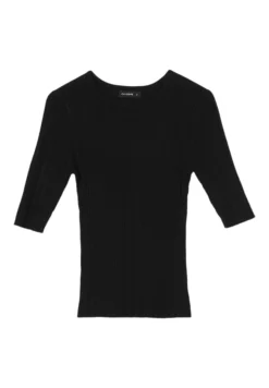 Tinta Unita AT-Shirt BasicNero Donna T-shirt E Top CSM21D01D-Q11