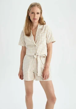 DeFacto Paperbag - Shorts - Ecru