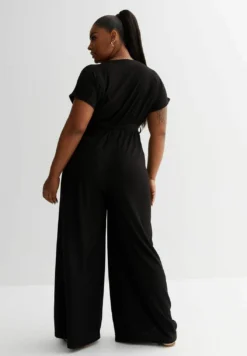 New Look CurvesCrinkle Wrap- Tuta Jumpsuit - Black -ESPRIT Vendite fa6925da230d42f796627f7a3ce28bdd