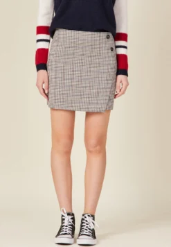 Eng AnliegenderMit Knöpfen - Gonna A Portafoglio - Bleu Marine